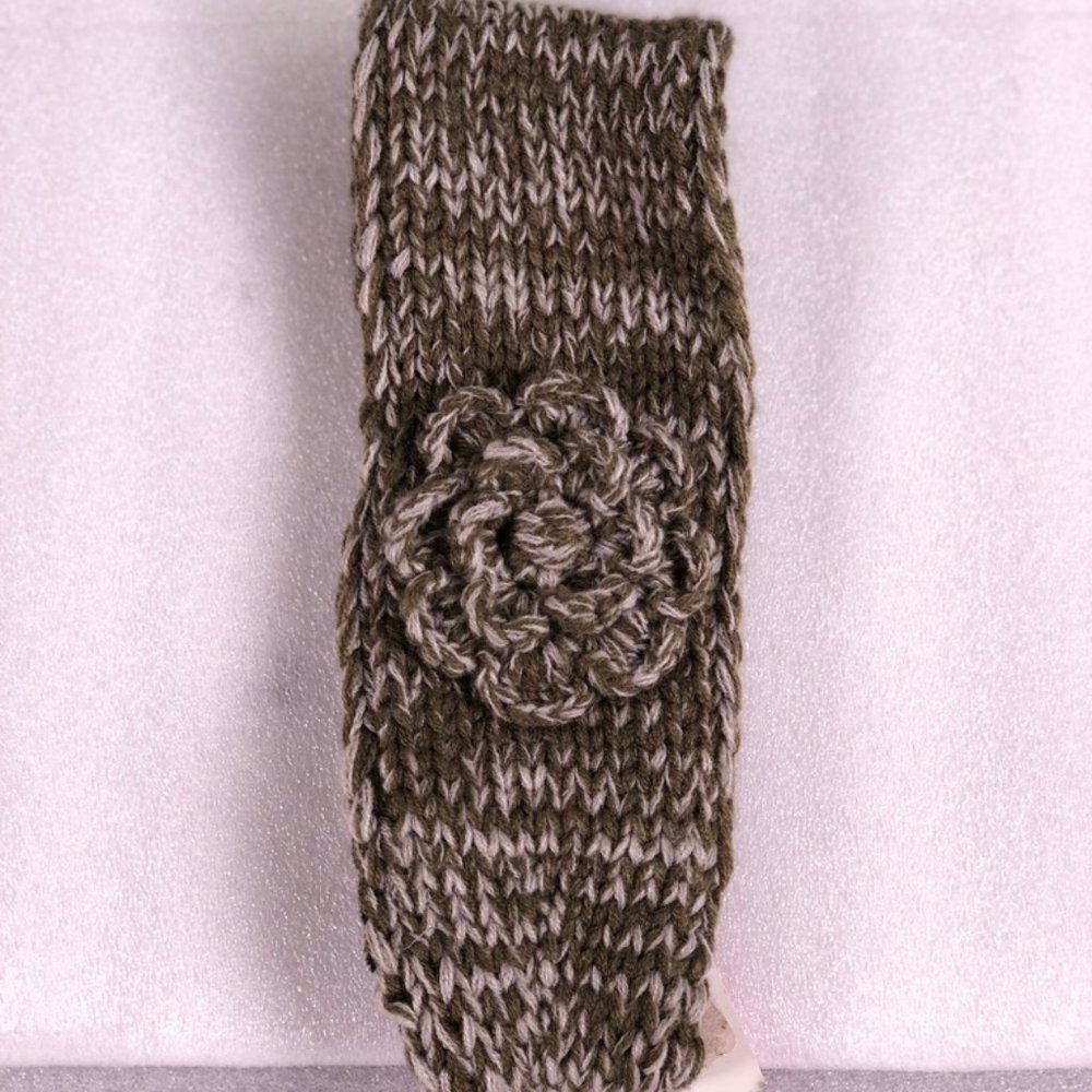 SHIHREEN Womens Green Knit Headband w/Flower